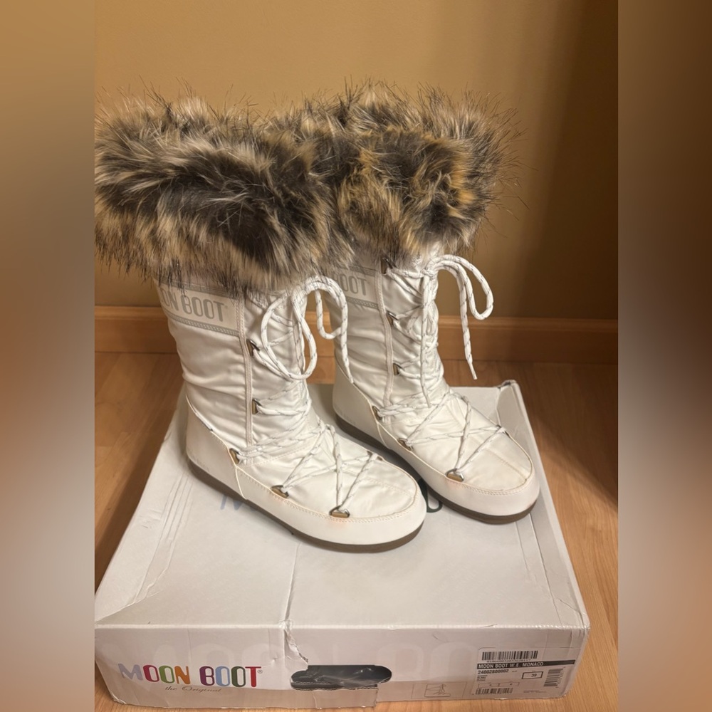 Moon Boot Monaco Fur-Trimmed Winter Boots